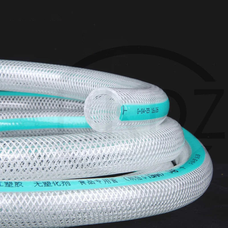 Clear Flexible PVC Hose — Fibre Reinforced Braided, Food Grade Water Oil Tube