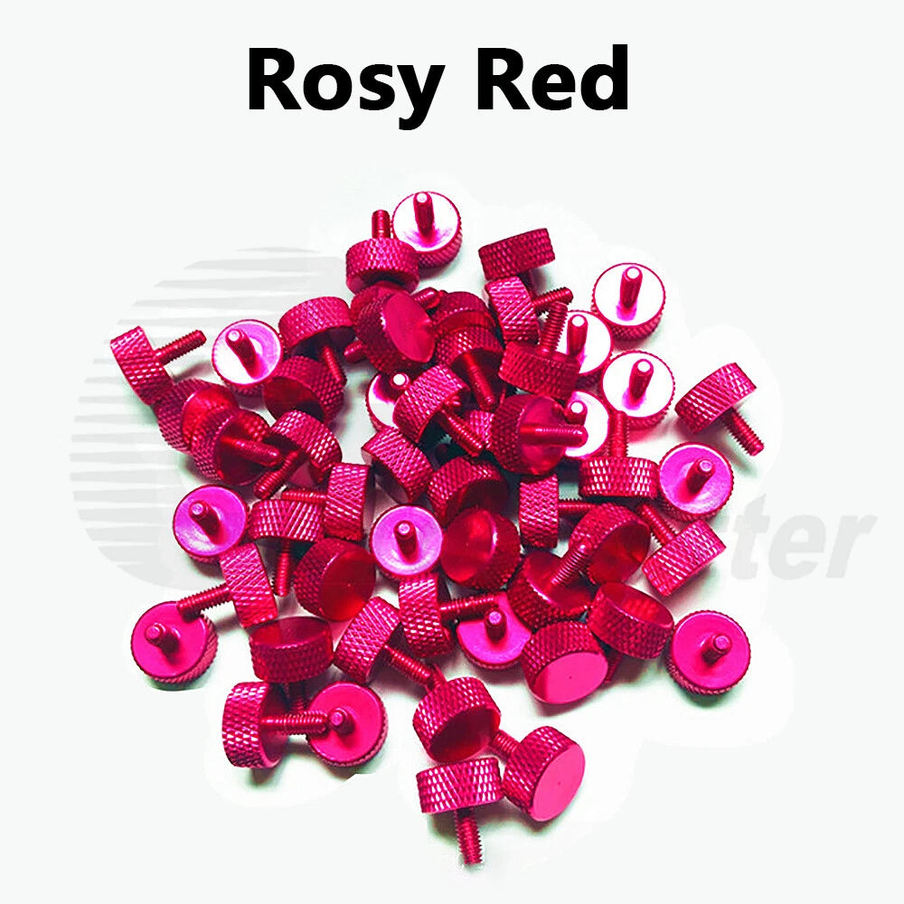M4 M6 Knurled Thumb Screws Hand Grip Bolts 6-30mm Aluminum Anodised 10 Color D14