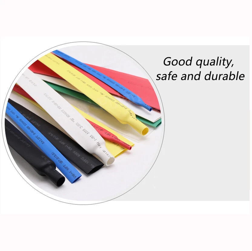Heat Shrink Tubing 2:1 Ratio — 0.6mm to 210mm, Multiple Colors & Lengths