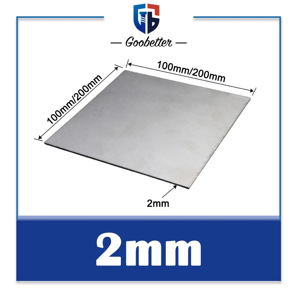 0.5/0.8/1/1.2~18mm Thick TA2 Pure Titanium Plate Ti Metal Sheet Board 100~200mm