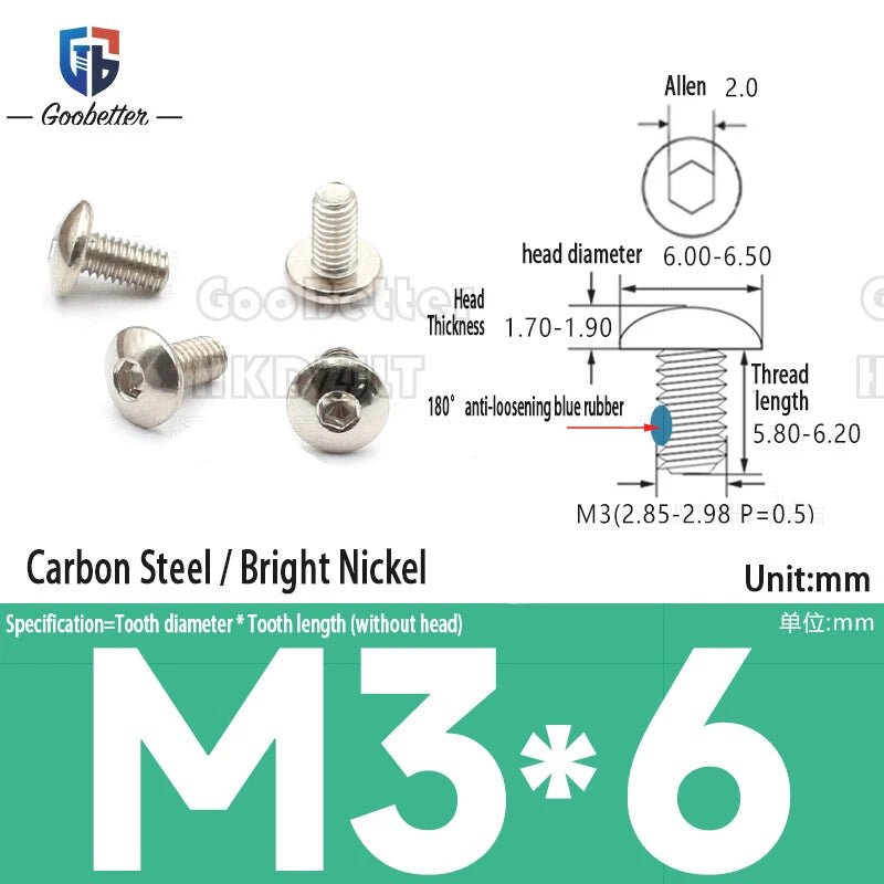 Large Flat Head Machine Screws M2–M6 Allen Torx Slotted Multi - Drive 100pcs - HomeDIYer