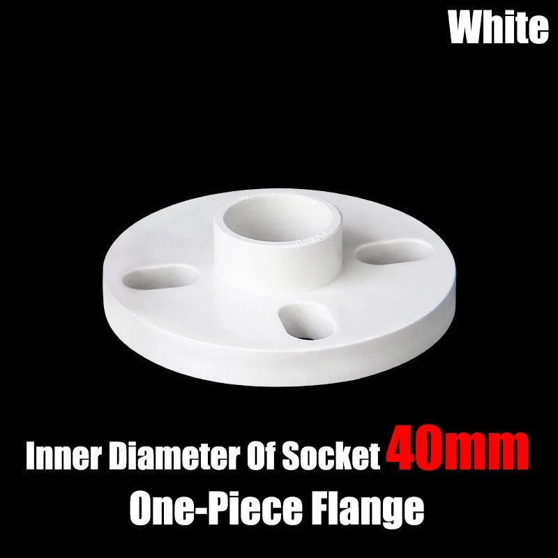 PVC Adhesive Floor Flange 20 25 32 40 50 63 75 90 110-200mm Pipe Fittings White