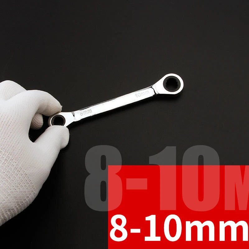 Ratchet Spanner Combination Double-End Metric Wrench Mirror Polished 6mm~24mm