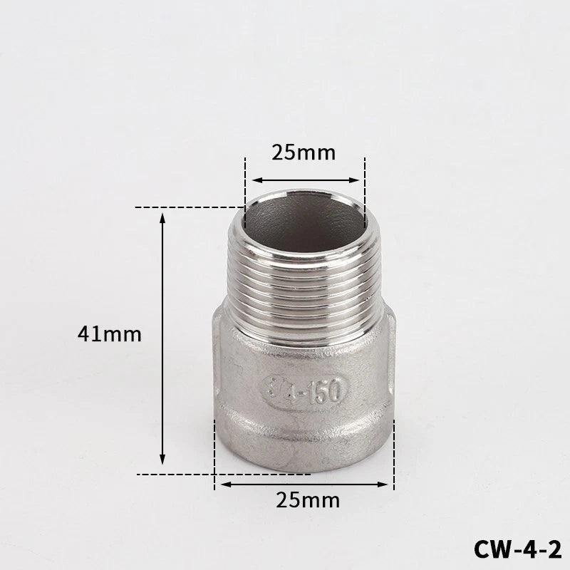 BSP Male Female Thread Connector – Stainless Steel Pipe Fittings (1/2" to 1")