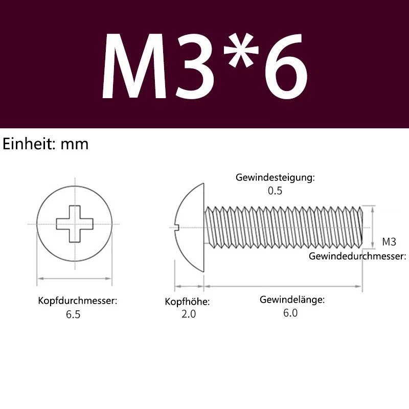 M3 M4 M5 Aluminum Phillips Truss Head Screws DIN 7983 – Metric Machine Bolts - HomeDIYer