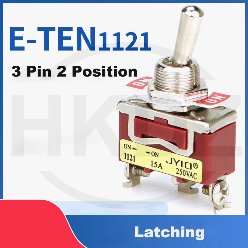 Metal Toggle Switch 250VAC 15A — SPST / SPDT / DPST / DPDT Panel Mount Flick Switch