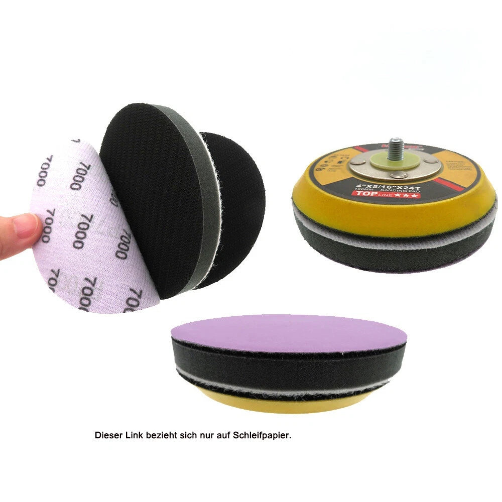 4 Inch 100mm Wet and Dry Sanding Discs Sandpaper Hook and Loop Pads 60-10000Grit
