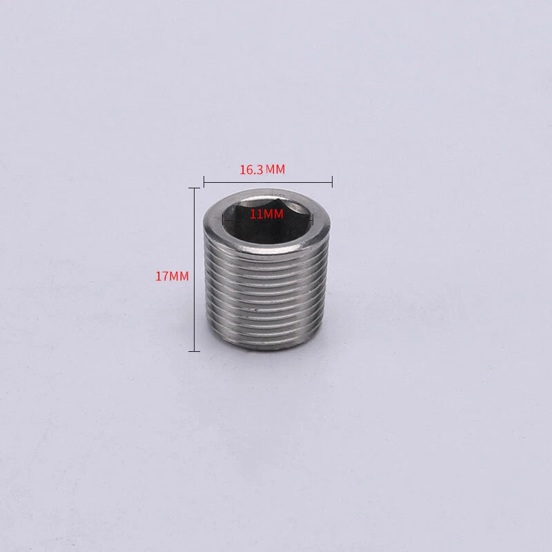 BSP Male Stainless Steel Countersunk End Plug — Internal Hex, 1/4" to 2"