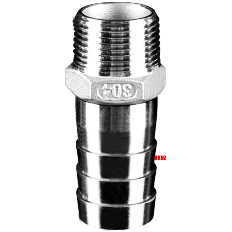 Stainless Steel 304 Barb Hose Tail Connector – 1/2" & 3/4" BSP Male Thread Hose Fittings