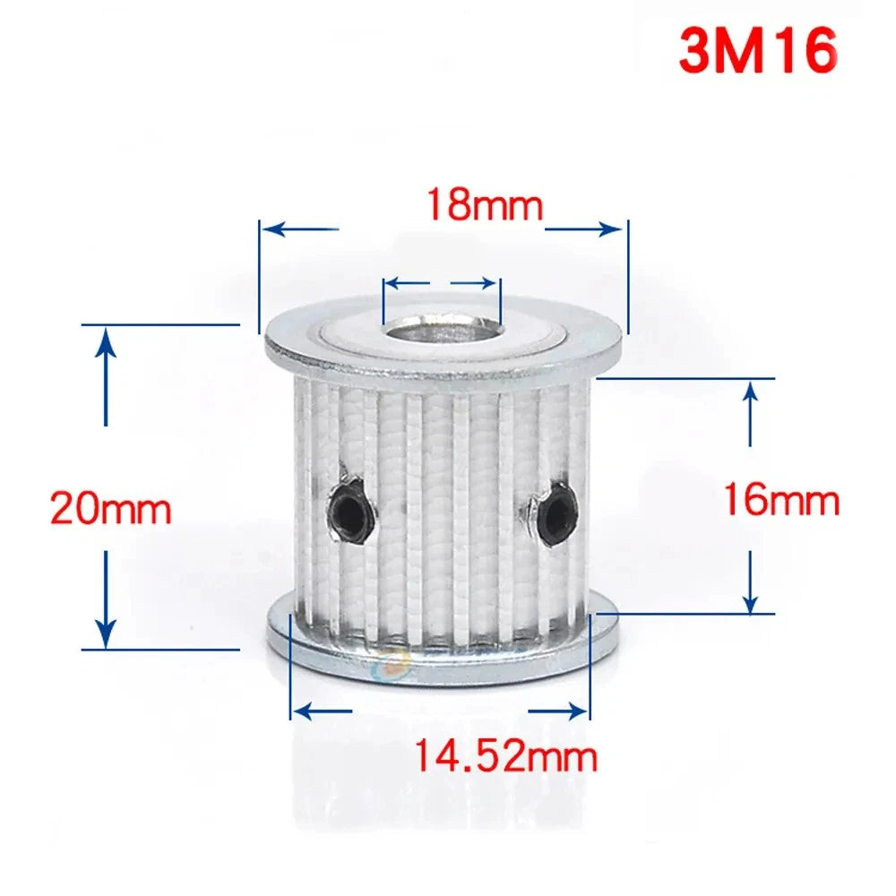 HTD 3M Timing Belt Pulley, for 15mm Wide, Bore 4-25mm, 12-120T, CNC, 3D Printer