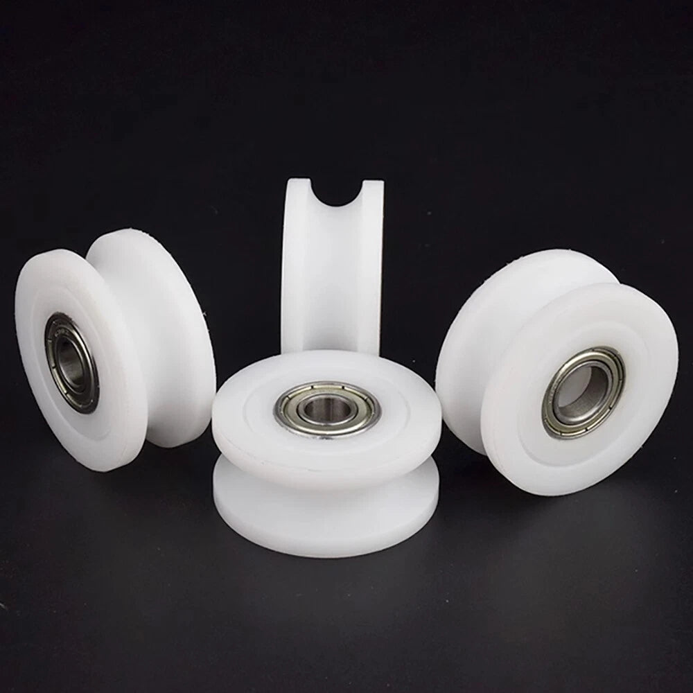 OD 30-85mm Nylon Pulley Wheel with Ball Bearing U/V/H Groove for Door and Window