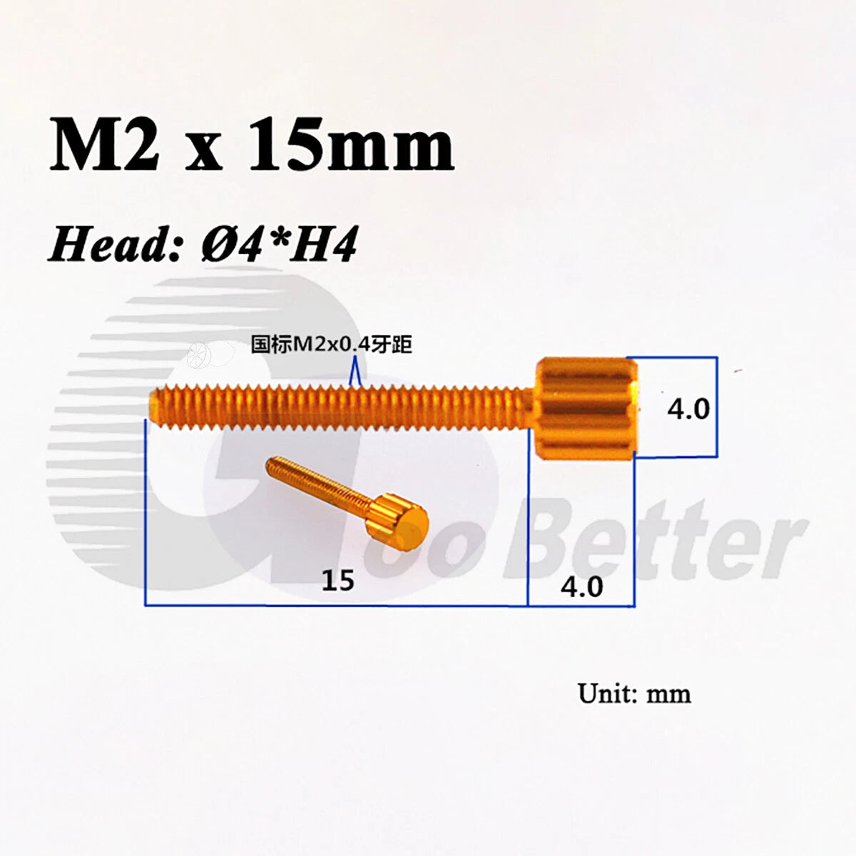 Aluminum Knurled Thumb Screws – M2 to M6 Flat Head Hand Grip Bolts, 10 Colors