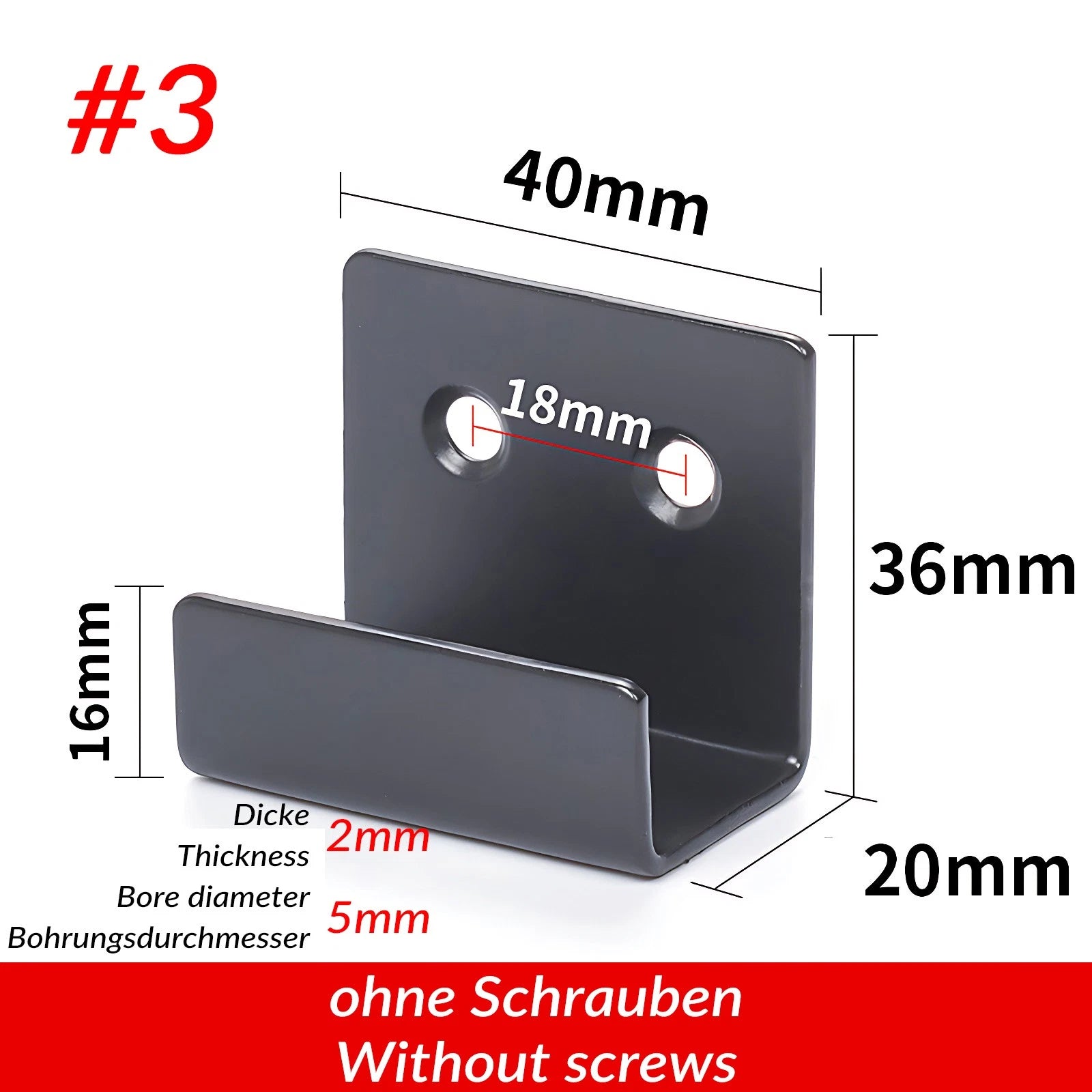 U Shaped Brackets Flat Hooks Stainless Hooks Ceramic Tile Display Bracket
