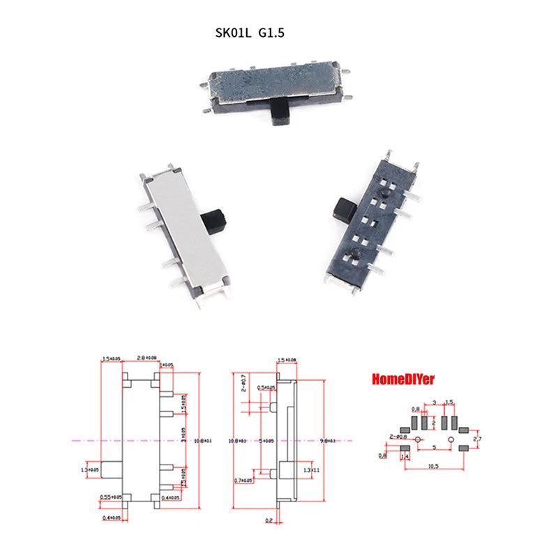 Miniature Slide Switch SS SK Series — 2/3 Position, 3–8 Pin Toggle Switches