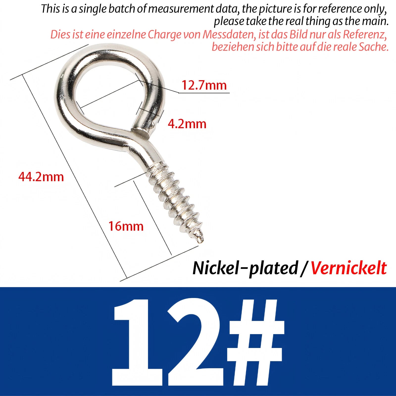 Screw-In Eye Hooks & Open Hooks — Nickel, Zinc & 304 Stainless, 16–106mm, All Sizes