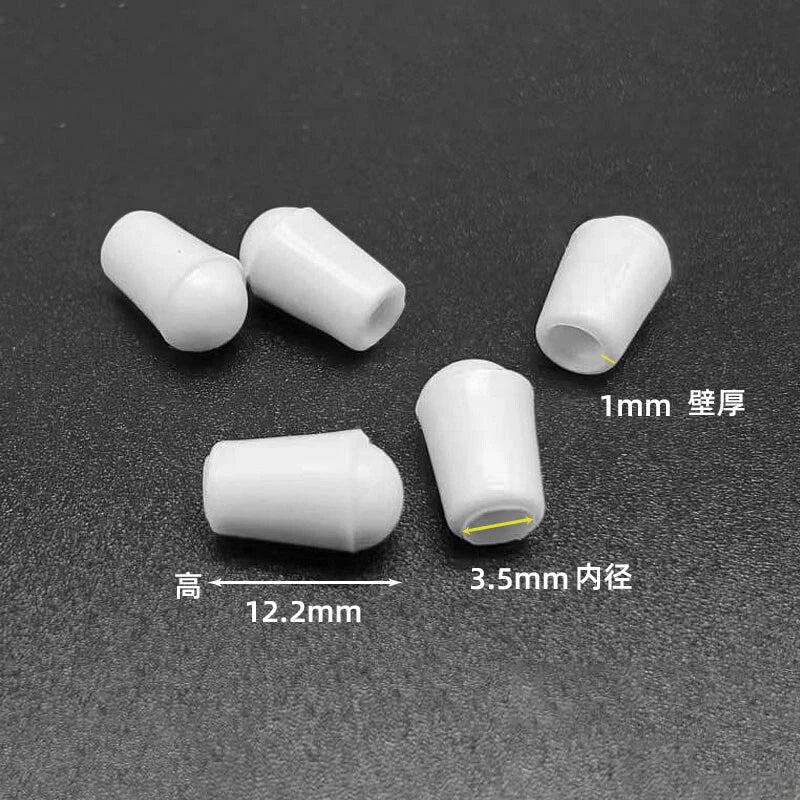 Goobetter Round PVC Rubber End Caps – 2.5mm to 19mm (Black, White, Transparent)