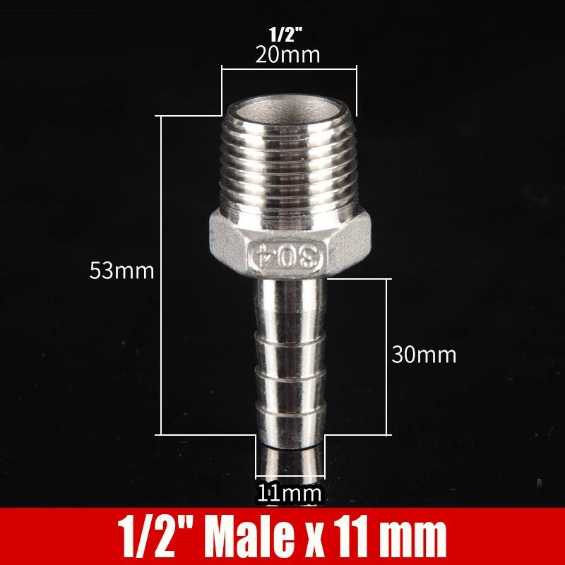 1/4"-4" Inch Female/Male Stainless Hose Connector Fitting For Air Water Fuel Gas
