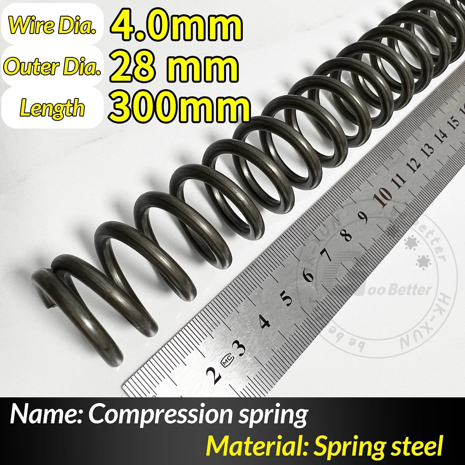 Compression Spring Pressure Springs, Wire Dia 4-5mm, OD 20-80mm, Length 300mm