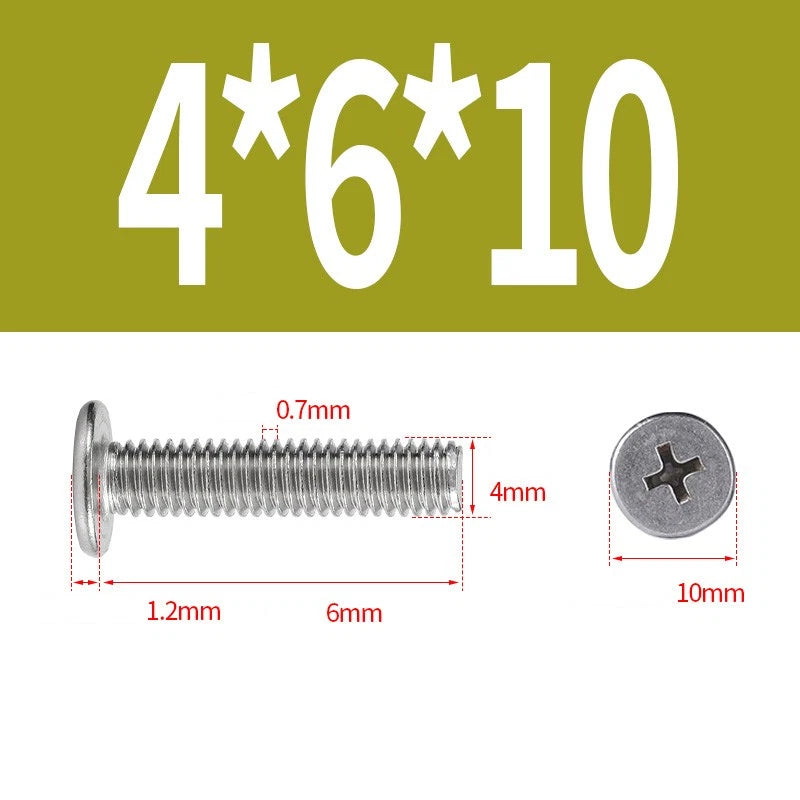 M1–M8 Ultra Thin Flat Head Phillips Machine Screws – A2 Stainless Steel, Fully Threaded