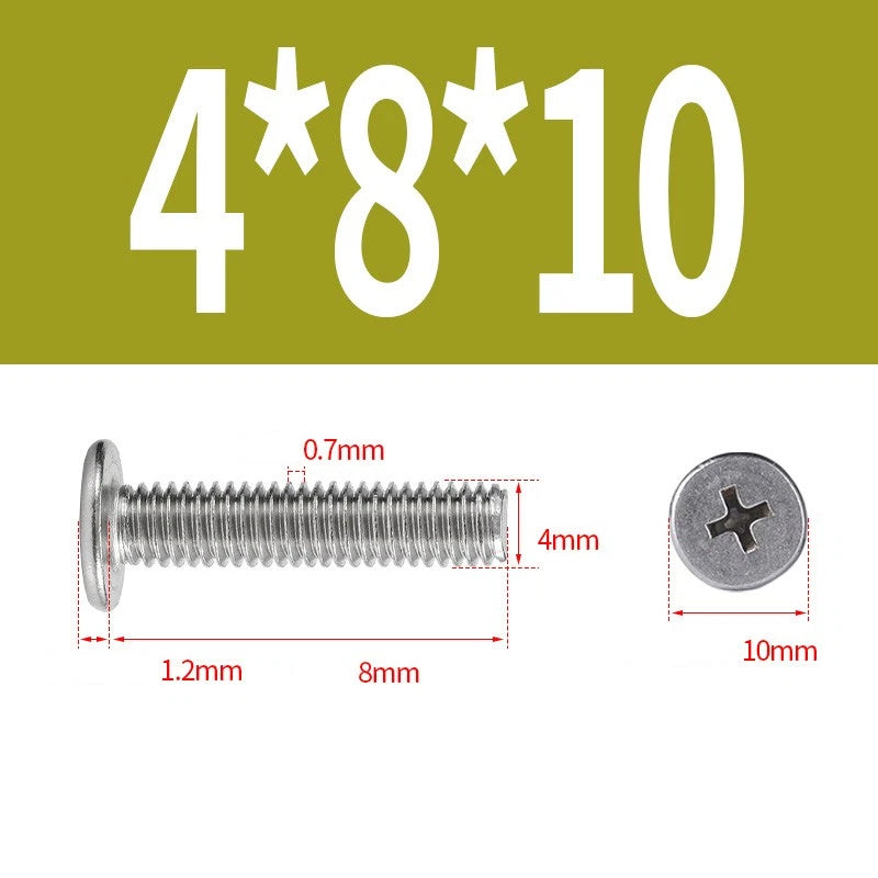 M1–M8 Ultra Thin Flat Head Phillips Machine Screws – A2 Stainless Steel, Fully Threaded