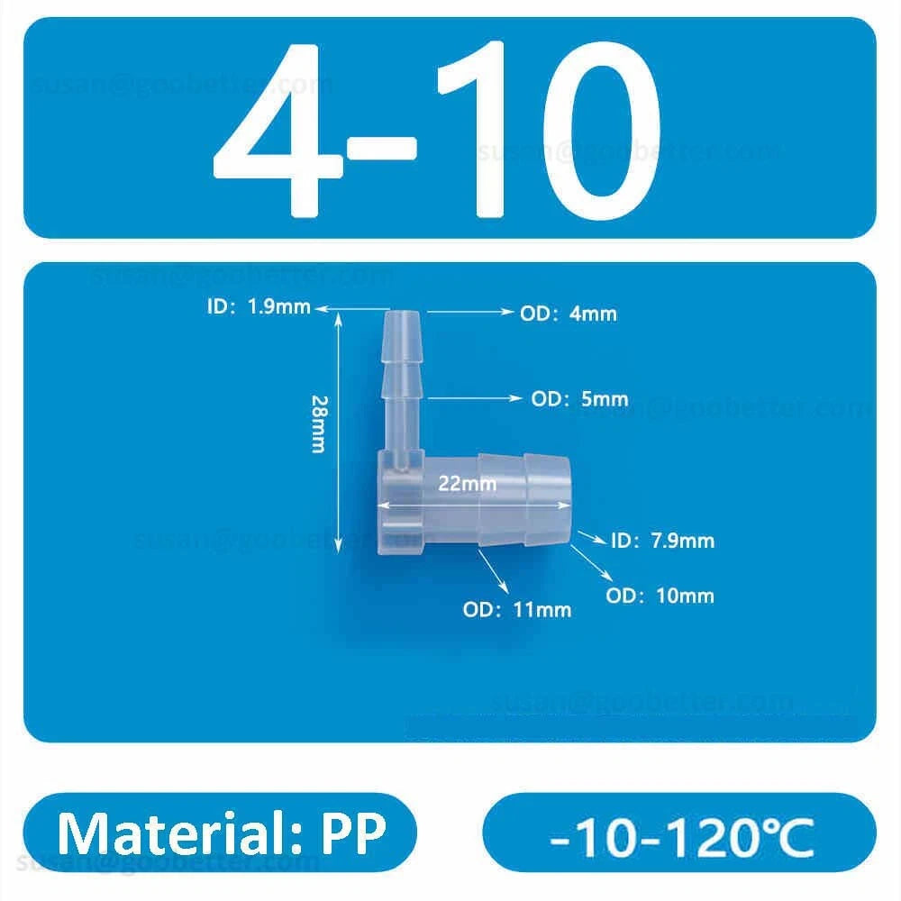 Plastic Barbed Hose Connectors — T-Piece, Elbow & Straight Fittings for Air & Water Lines