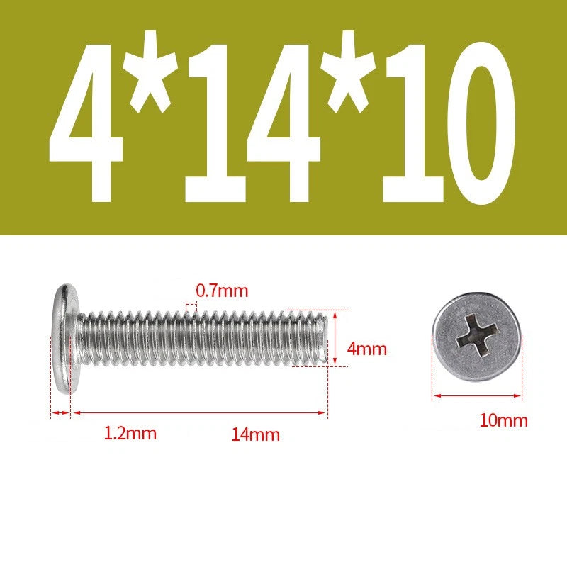 M1–M8 Ultra Thin Flat Head Phillips Machine Screws – A2 Stainless Steel, Fully Threaded