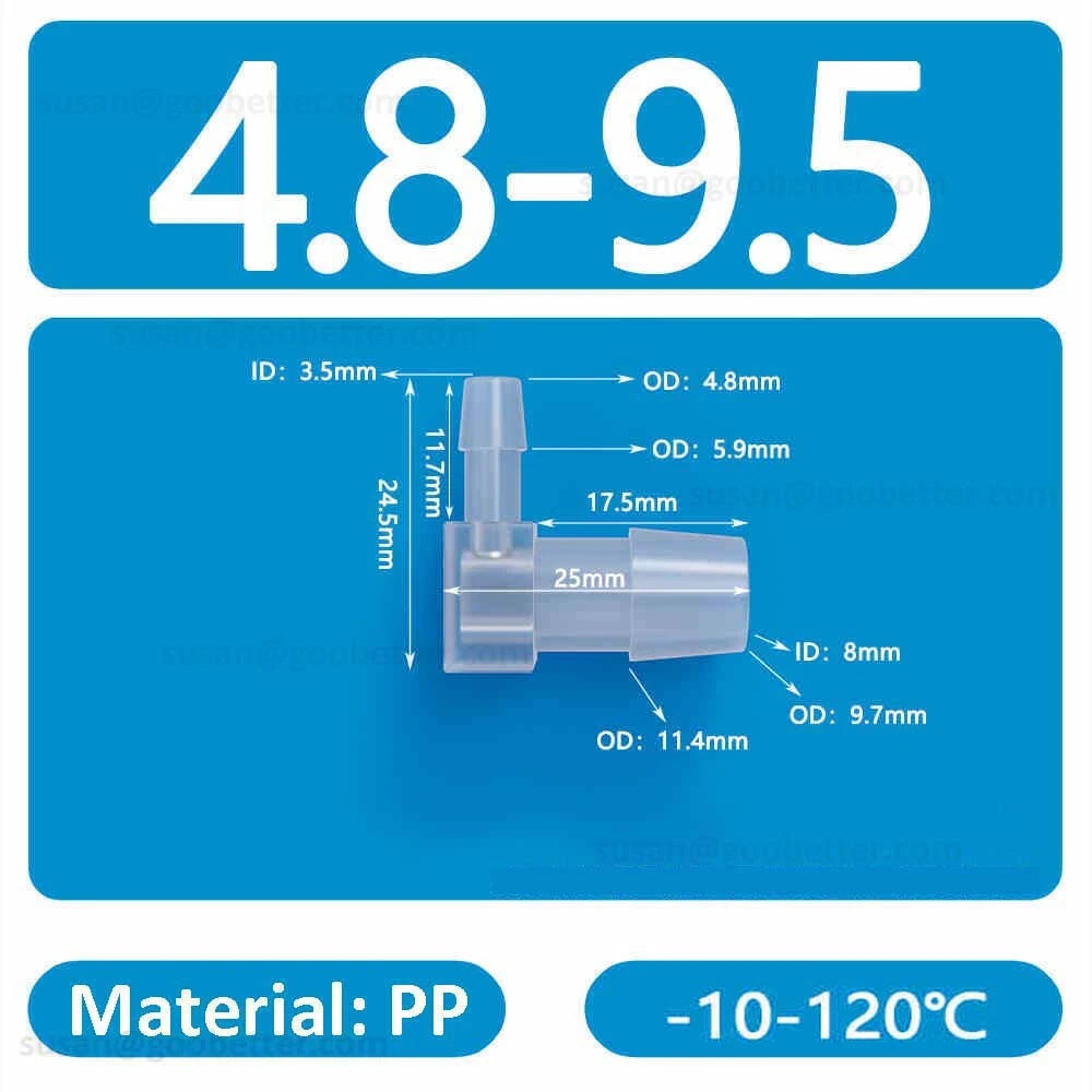 Plastic Barbed Hose Connectors — T-Piece, Elbow & Straight Fittings for Air & Water Lines