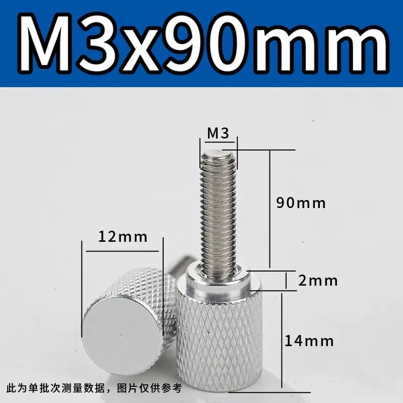 M3 Knurled Thumb Screws – Colored Anodized Aluminum, 6mm to 100mm, 10 Colors - HomeDIYer