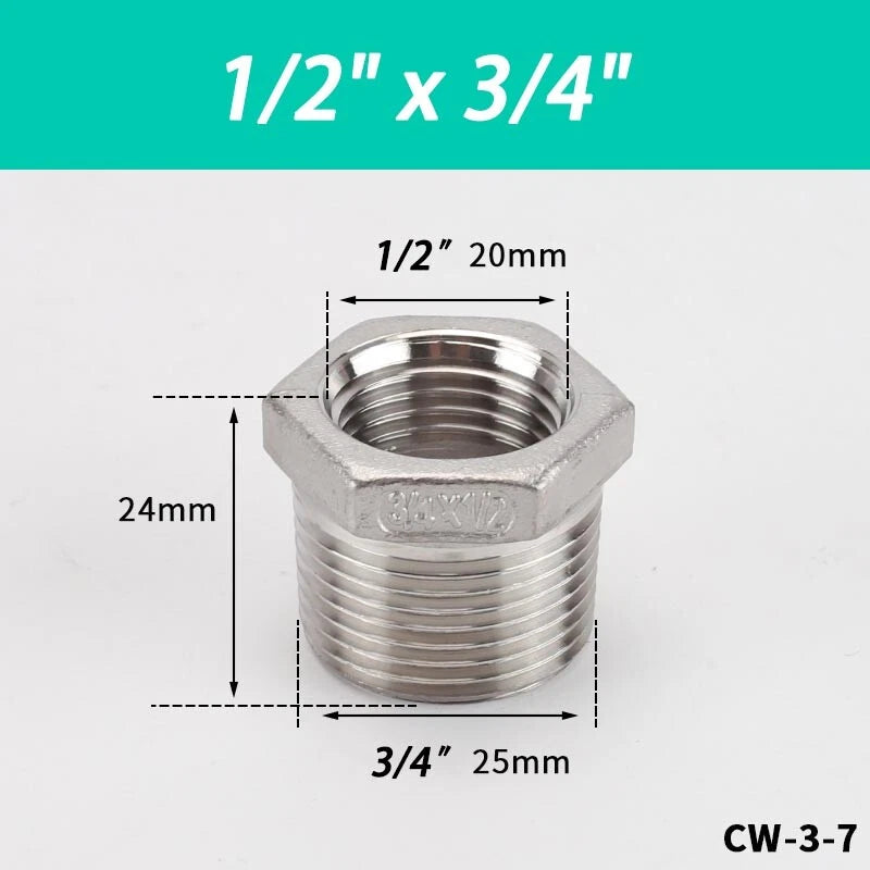 Stainless Steel BSP Pipe Fittings — Plug, Nipple, Elbow, T-Piece & More (1/8" to 4")