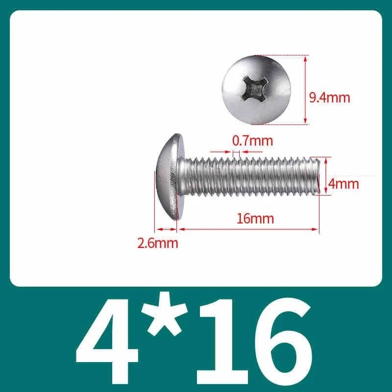 M2–M8 Stainless Steel Phillips Truss Head Machine Screws | 201 / 304 / 316 - HomeDIYer