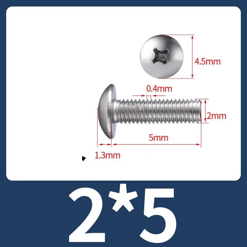 Phillips Flat Head Machine Screws M2-M8 | A2/A4 Stainless Steel