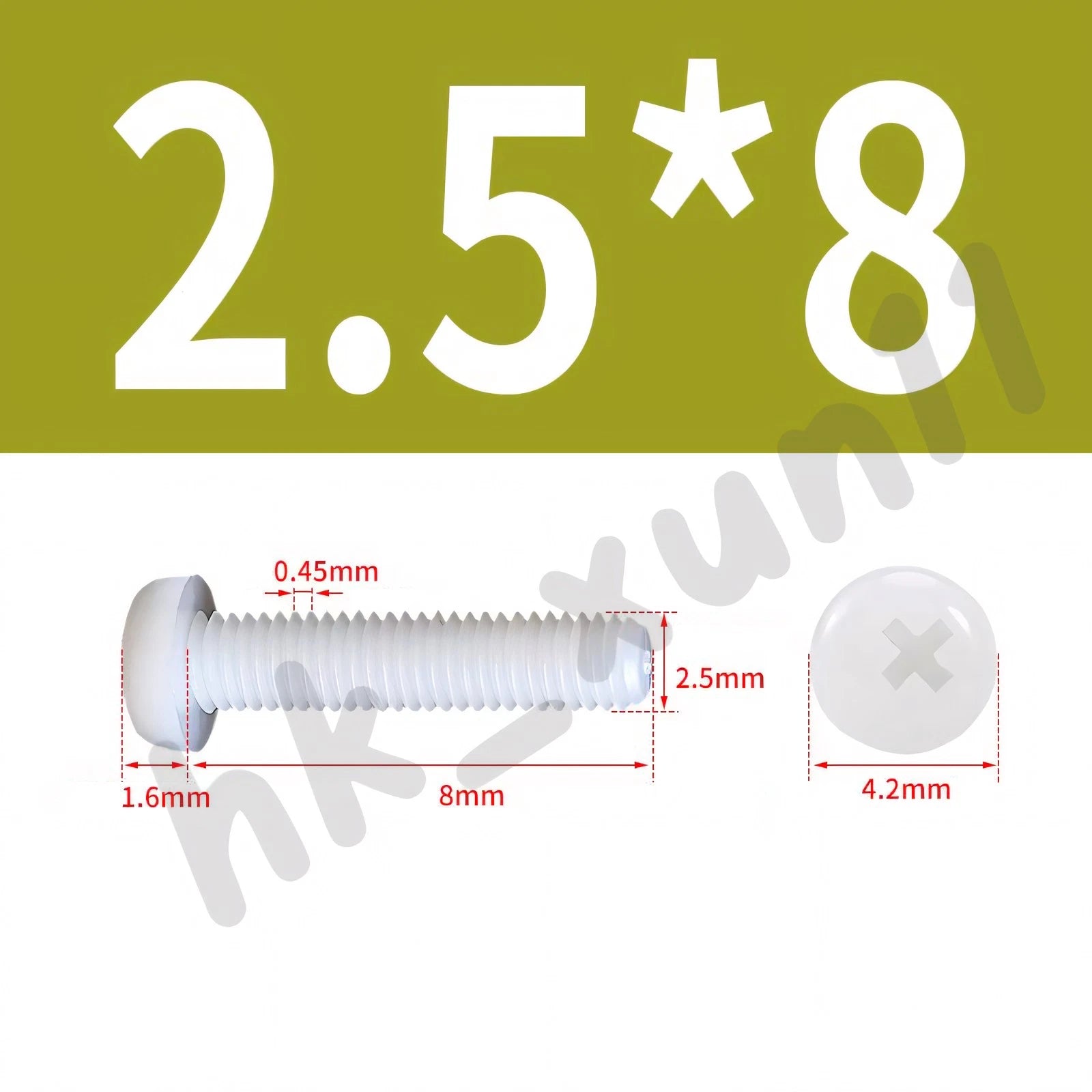 White/Black Nylon Phillips Machine Screws – M2 to M6, Plastic Round Pan Head Bolts