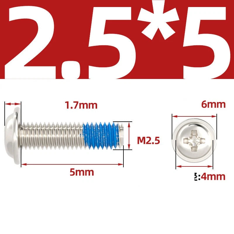 M2–M6 Flanged Button Head Screws – Carbon Steel, Phillips Drive, Nickel or Black Zinc Plated