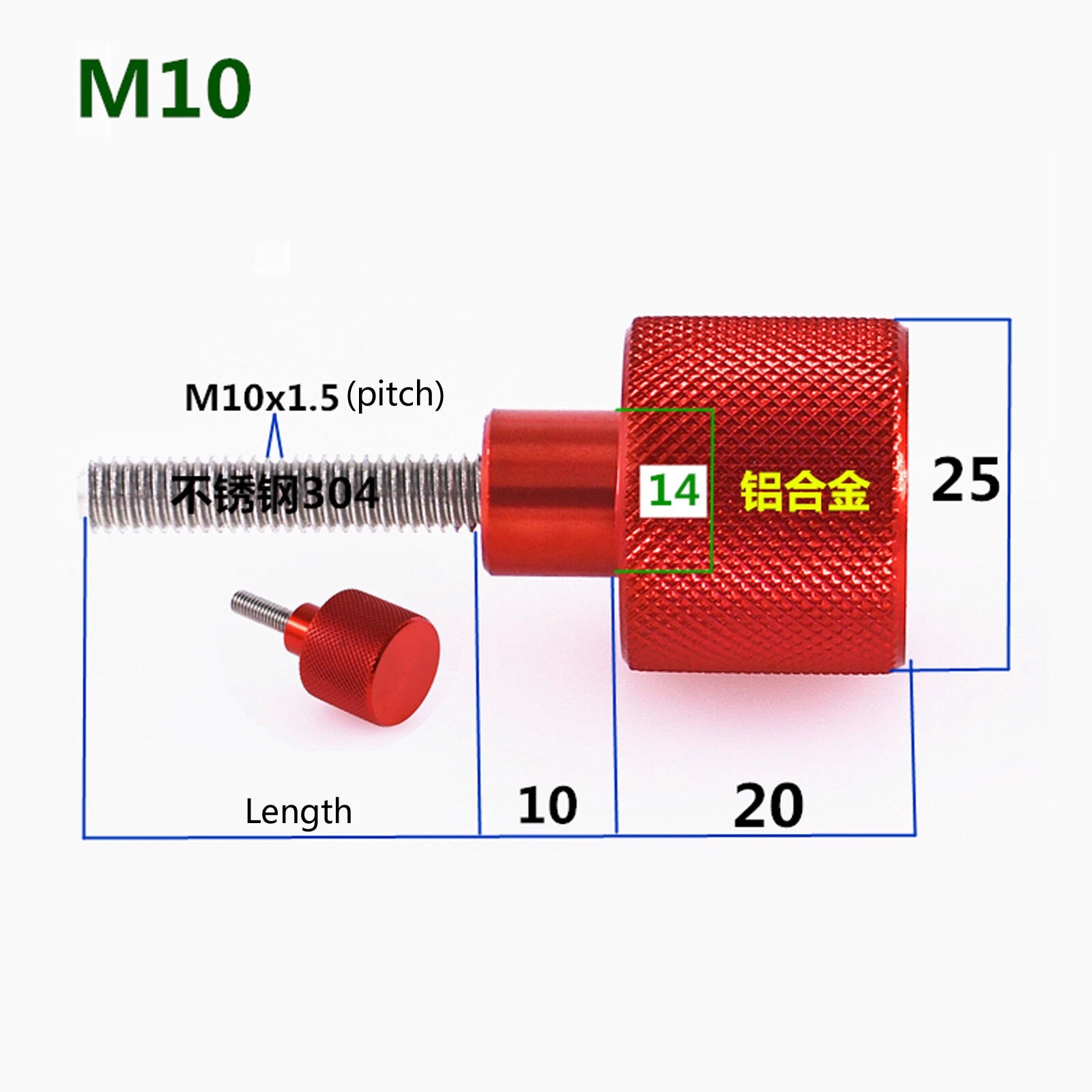 Knurled Thumb Screws A2 Stainless Steel — M3 M4 M5 M6 M8 M10 Hand Grip Knob Bolts