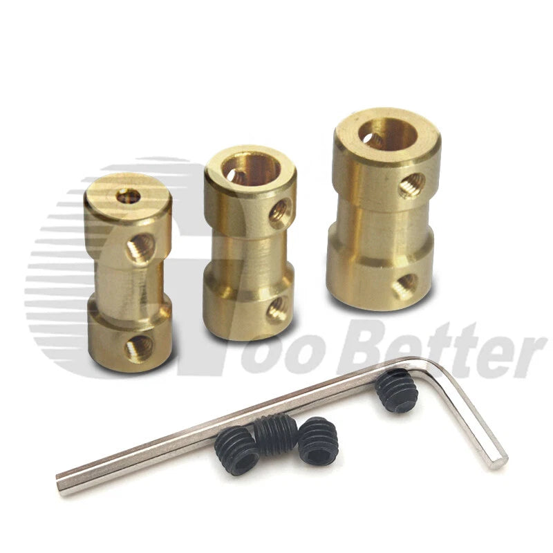 Brass Flexible Shaft Coupling Rigid Coupler Motor Connector CNC 2/3/3.17/4/5/6mm