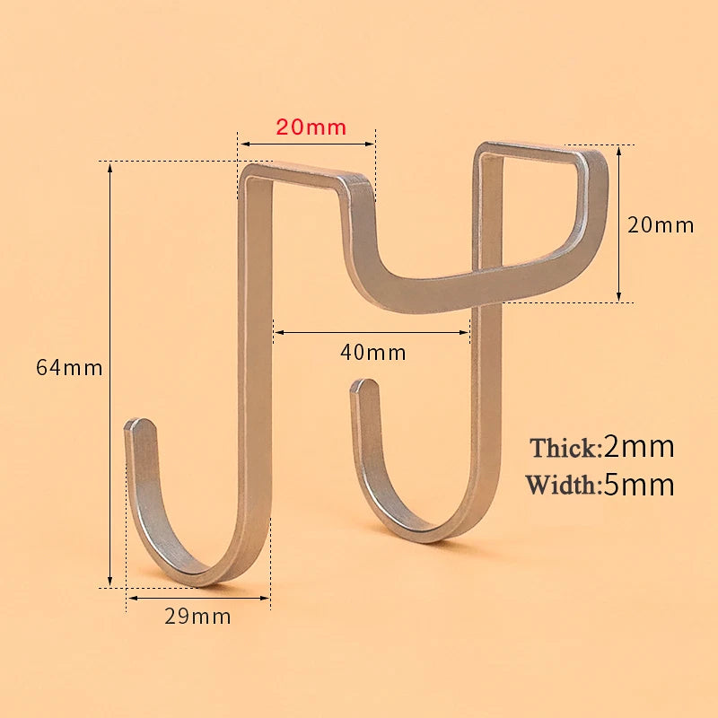 S Flat Hooks 304 Stainless Steel Bedroom/Kitchen/Bathroom/Living Room/Garden