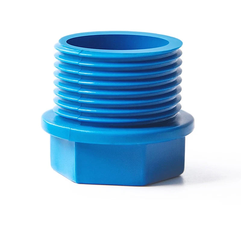 1 2" 3 4" 1" PVC Male Thread Water Supply Pipe Cap Stop End Lock Fittings Hex