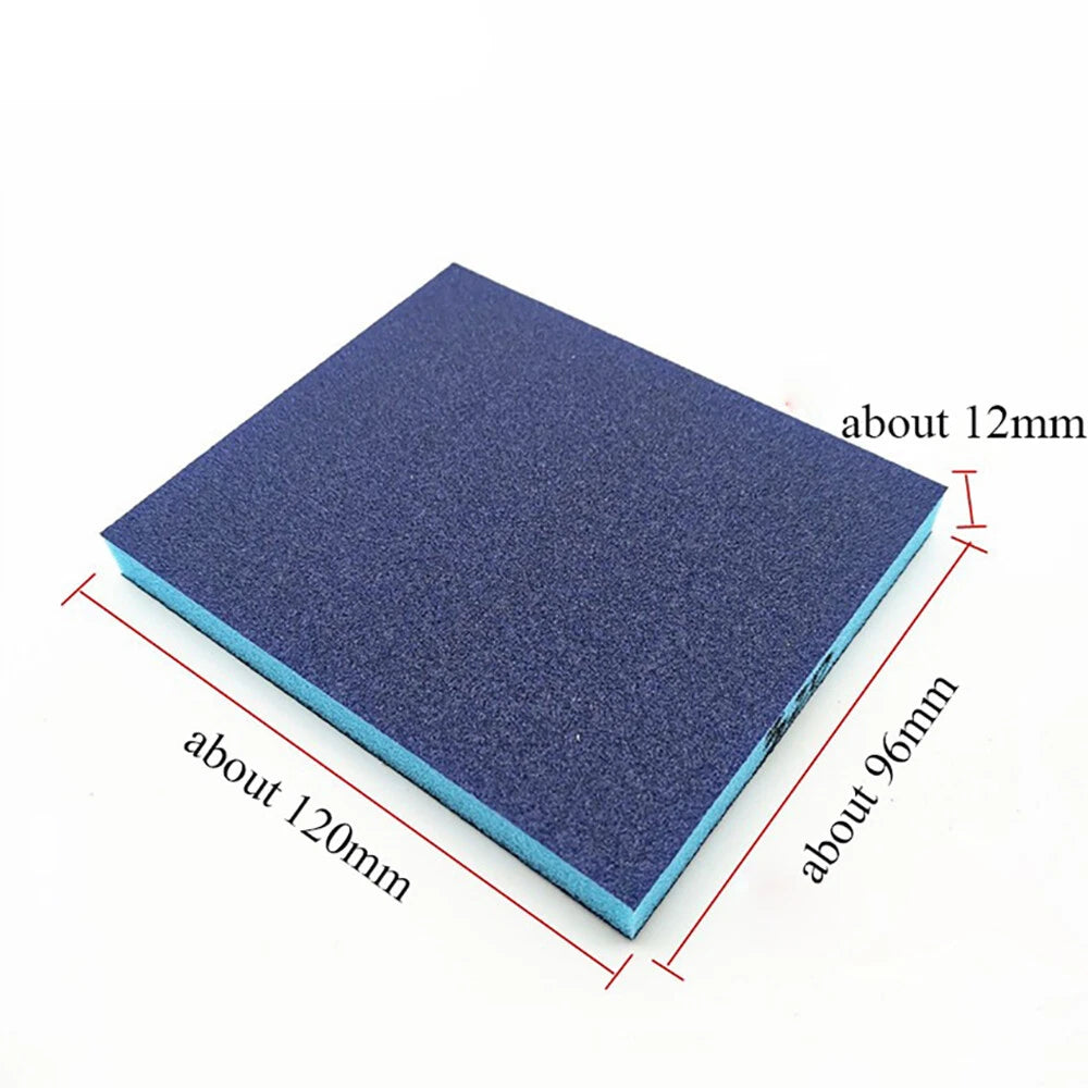 Flexible Double‑Sided Sanding Sponge Pads — P80 to P280 Grit Wet & Dry Foam Block for Contoured Surfaces