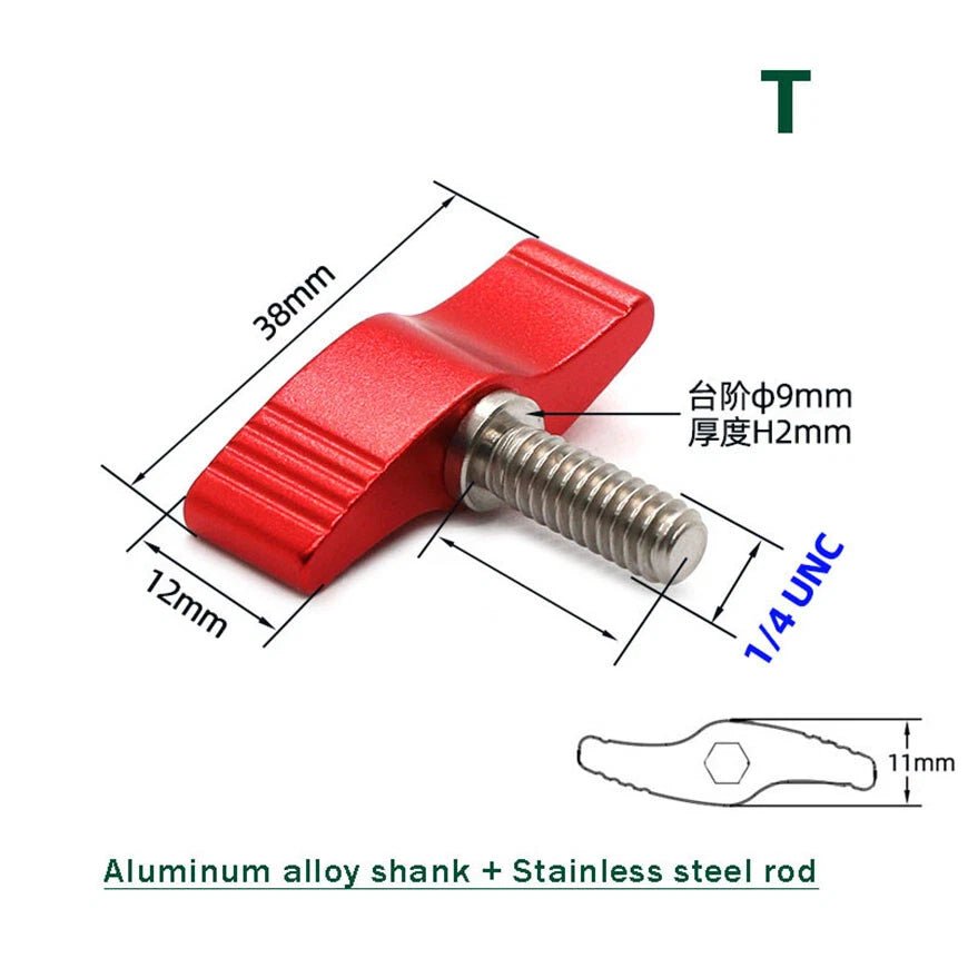 UNC 1/4" & 3/8" Thumb Screws – Single / Double Wing Hand Grip Bolts, Blue/Red/Black - HomeDIYer