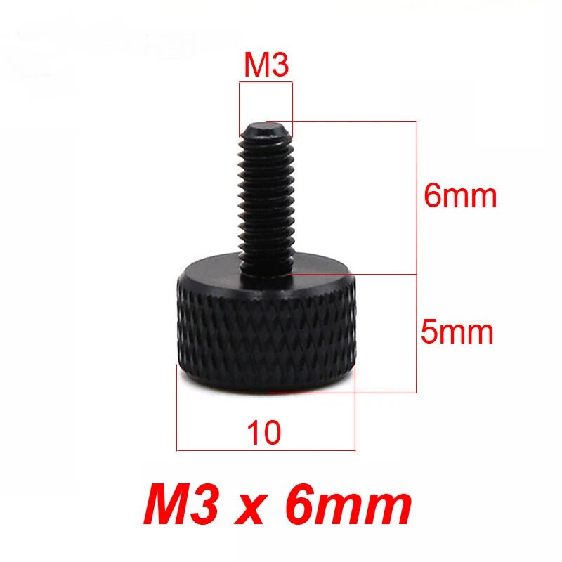 M3 Colored Aluminum Knurled Thumb Screws — 4 Lengths, 10 Colors, Hand - Turn Knob Bolts - HomeDIYer