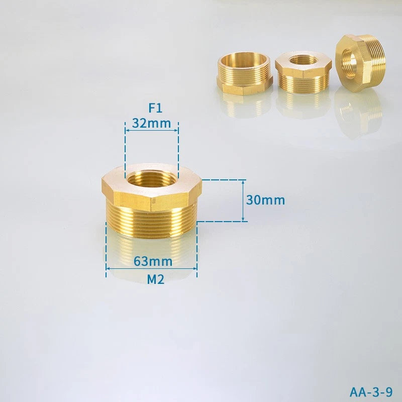 BSP Hex Reducer Bushing — Female to Male Thread Hose Fitting Connector (1/4" to 2")