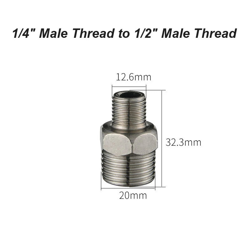 201 Stainless Steel BSP Barrel Nipples — Male Thread Straight & Reducing Pipe Fittings