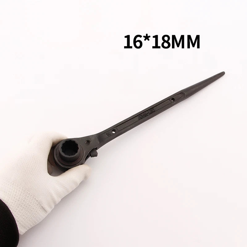 Chrome Vanadium Steel Plum Dual-Use Pointed Tail Socket Ratchet Wrenches