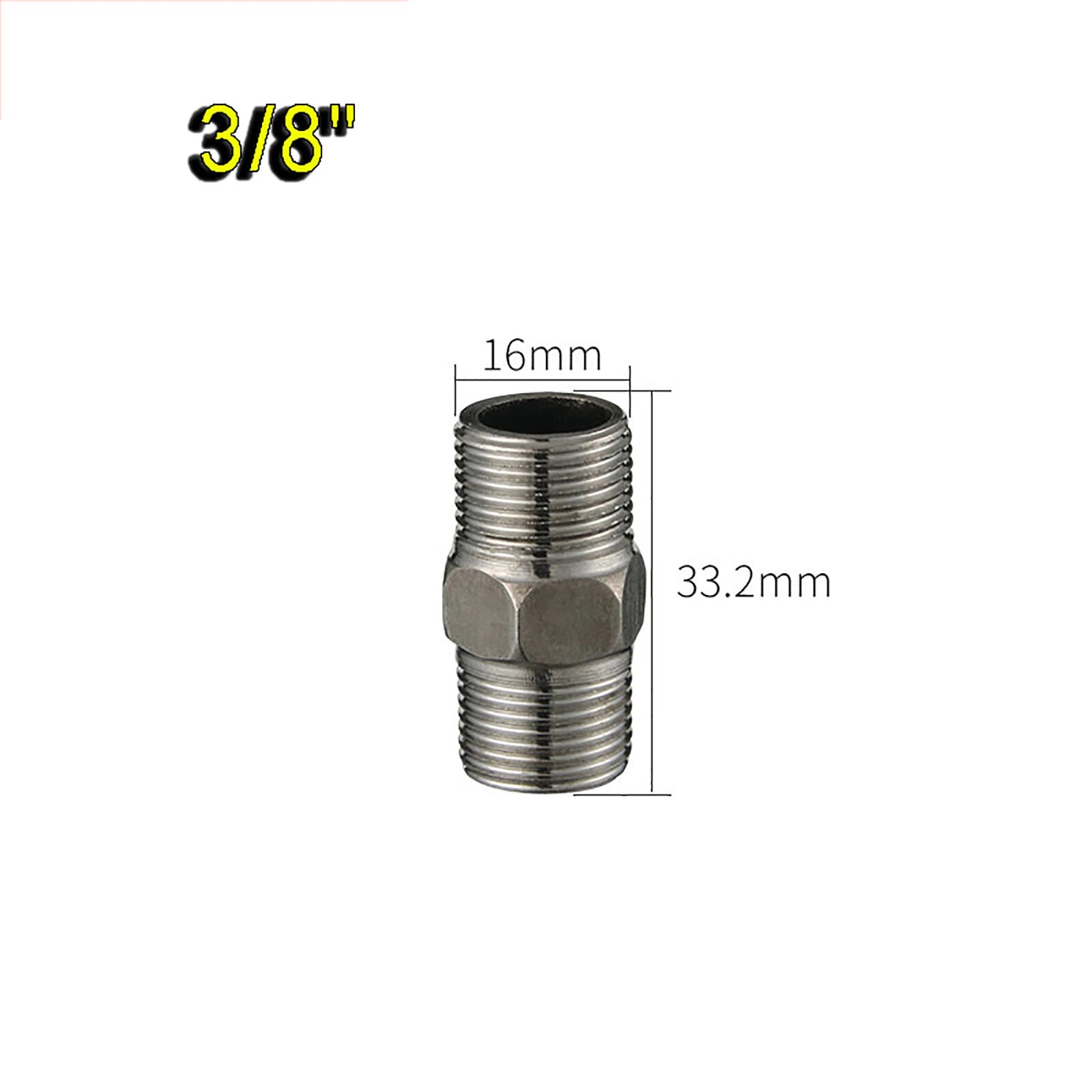 304 Stainless Steel Male to Male BSP Pipe Fitting Adaptor — Equal & Reducing Straight Connector