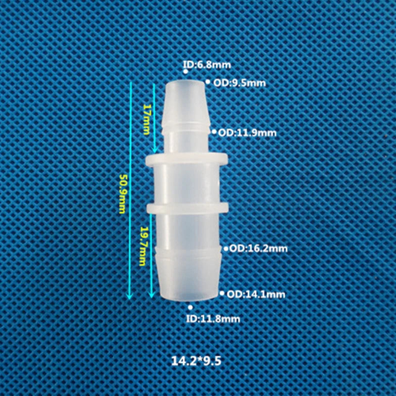 Straight Reducing Hose Barb Connector | 11.1mm–25mm to 3.9mm–20mm