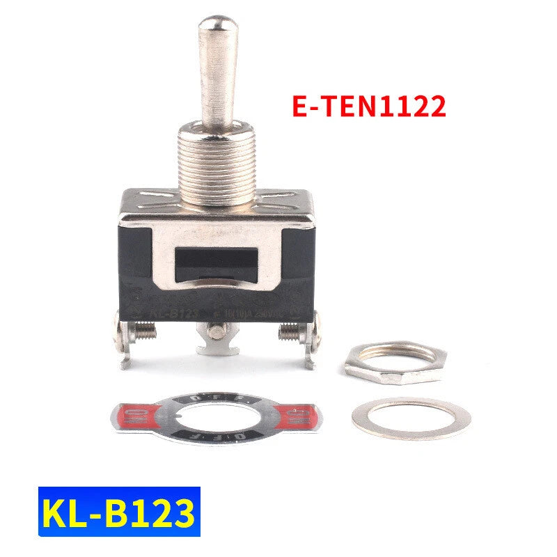 Heavy Duty Toggle Switch 250V ON/OFF — E-TEN Series (2/3/4/6 Pin, Momentary, Waterproof Cover)