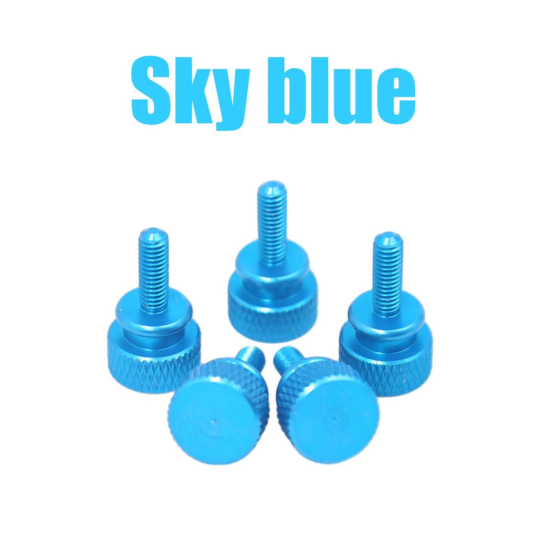 M3 Anodized Aluminum Knurled Thumb Screws — Hand-Tightening Knob Bolts