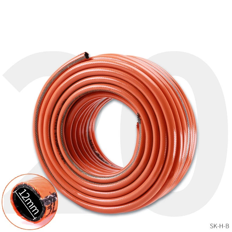 PVC Flexible Braided Tubing — Hydroponics & Irrigation Hose with Optional Clips