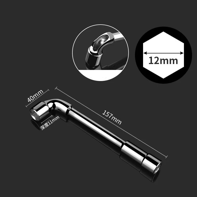 Metric L-Shaped Angled Open Hex Spanners Double Ended Socket Wrench 8mm To 22mm