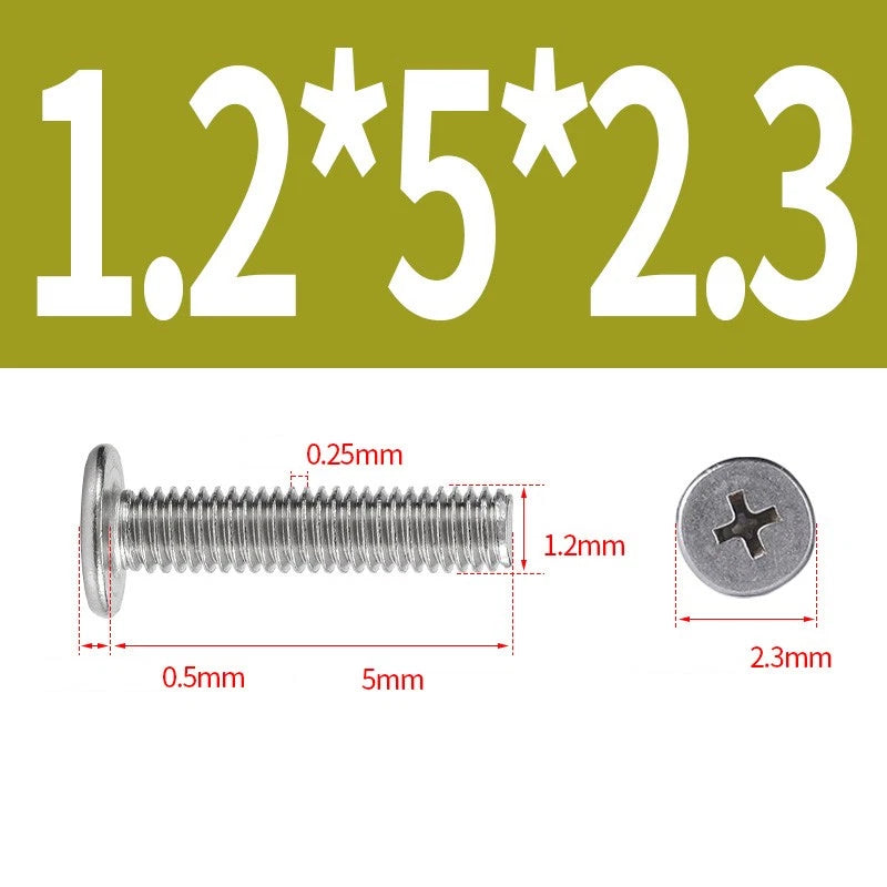 M1–M8 Ultra Thin Flat Head Phillips Machine Screws – A2 Stainless Steel, Fully Threaded